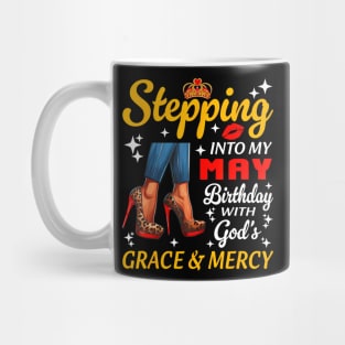 Stepping Into May Birthday Black Woman Girl High Heels Mug